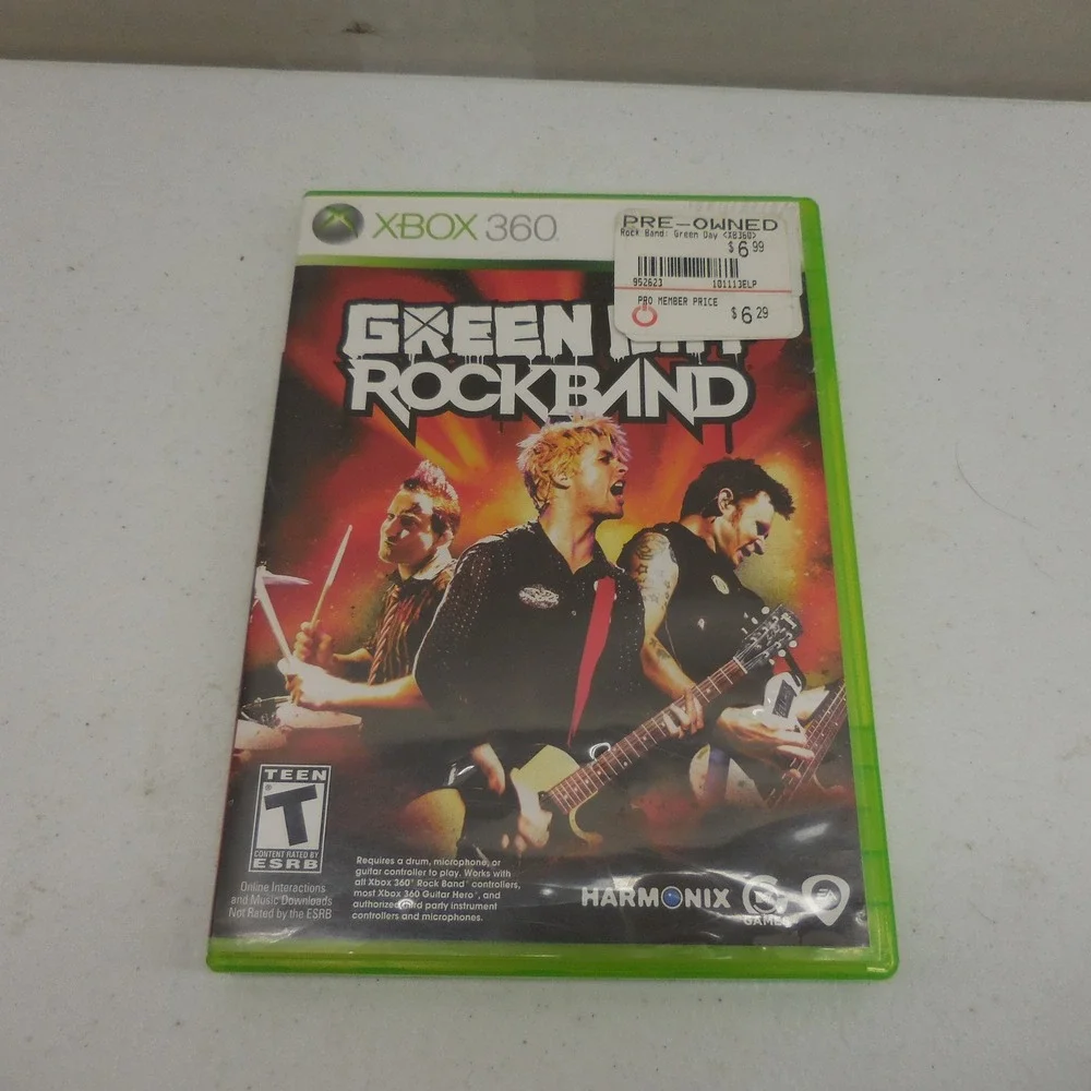 Green Day Rock Band Xbox 360 Video Game MTV Games Harmonix 2010